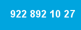 922 892 10 27